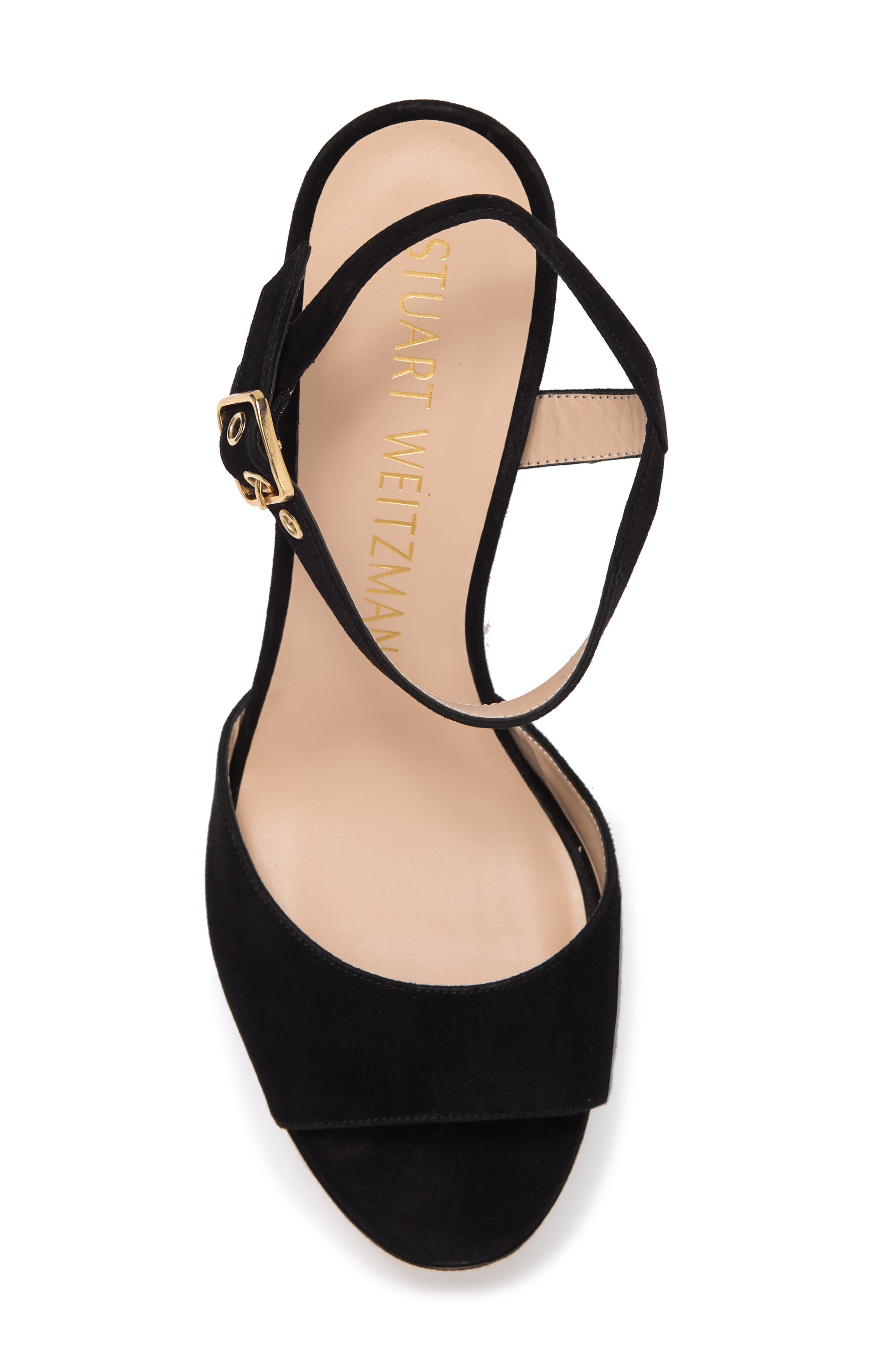 Stuart Weitzman Ryder Suede Platform Sandal, Alternate, color, 