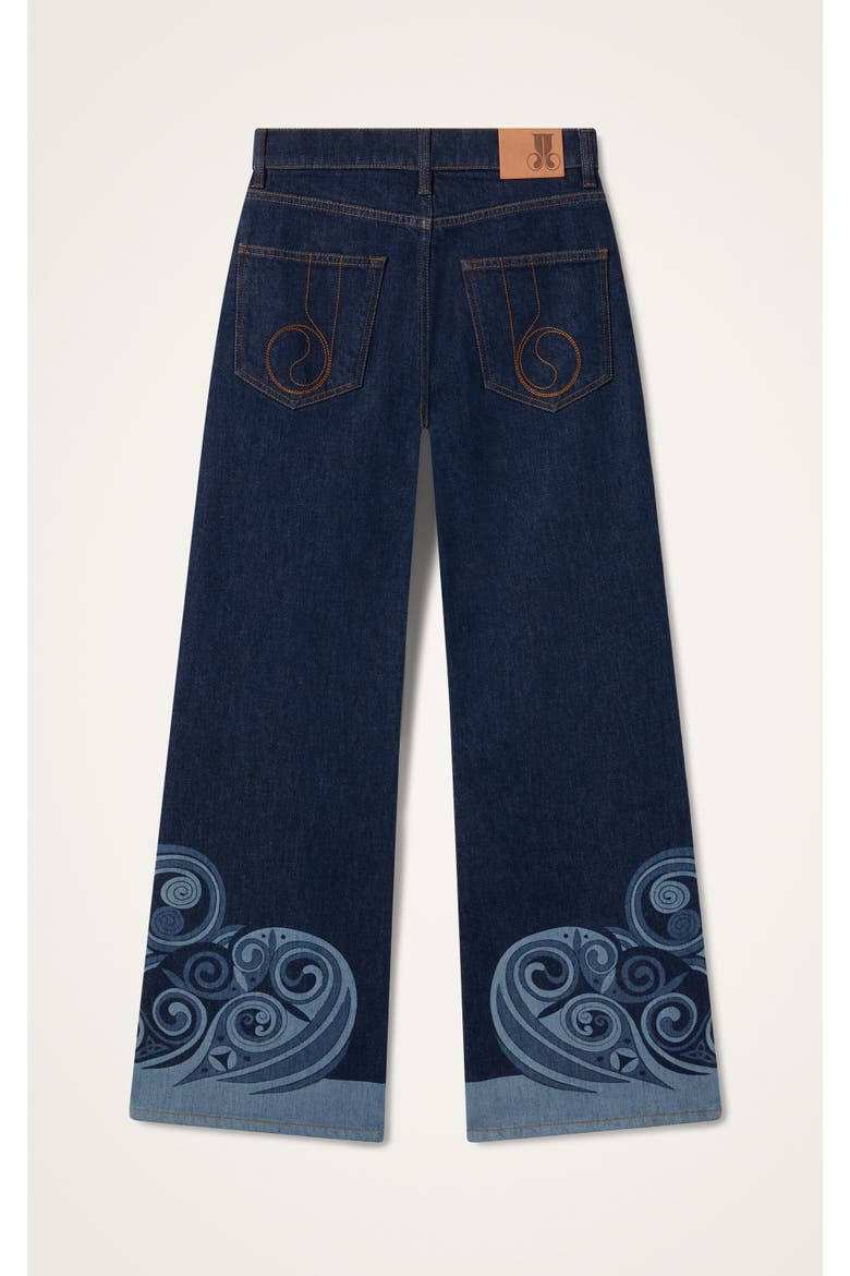 The Cropped Flare Jeans, Alternate, color, Kells Placée Indigo