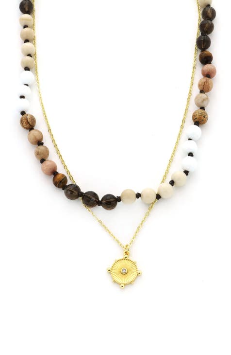 Mix Stone Layered Necklace