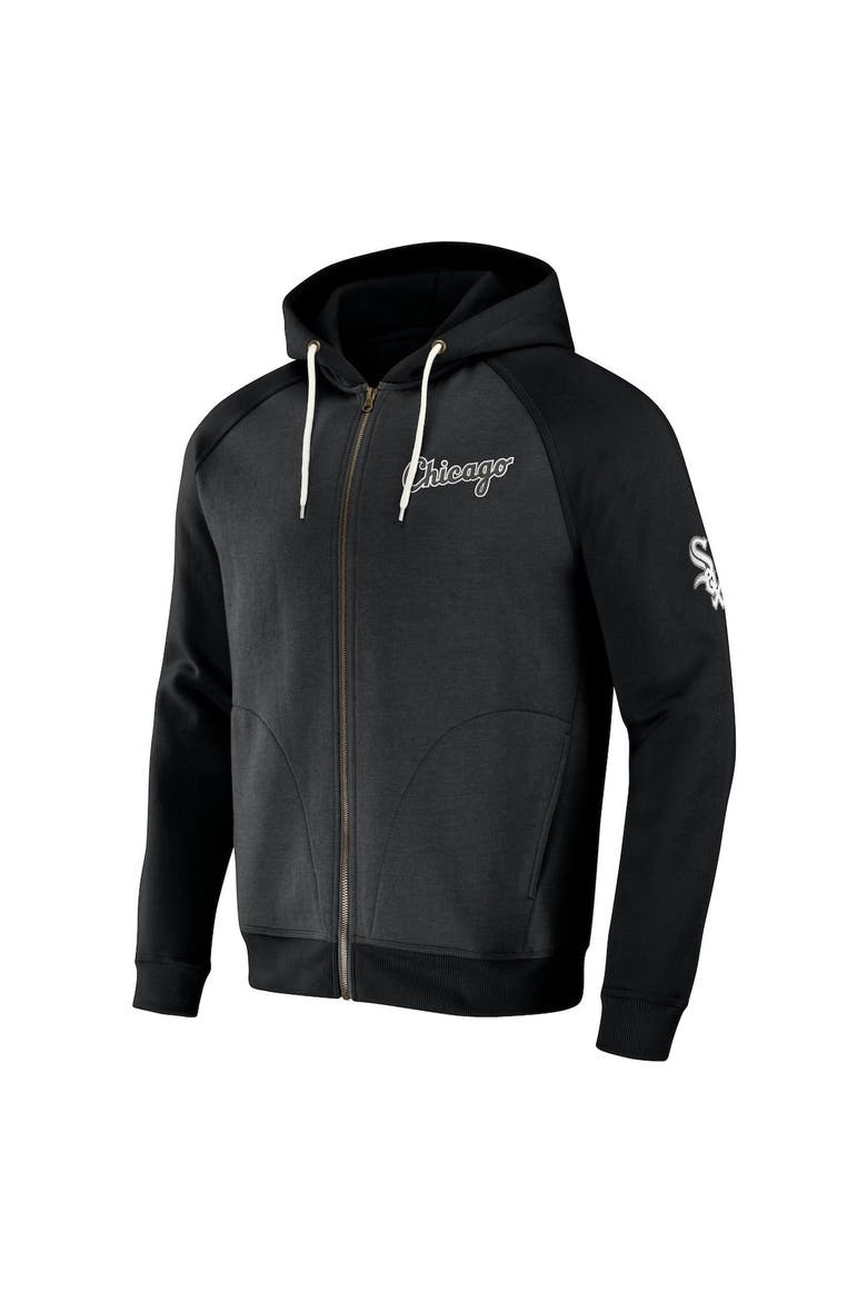 Men's Darius Rucker Collection by Fanatics  Black Chicago White Sox Raglan Full-Zip Hoodie, Alternate, color, Black