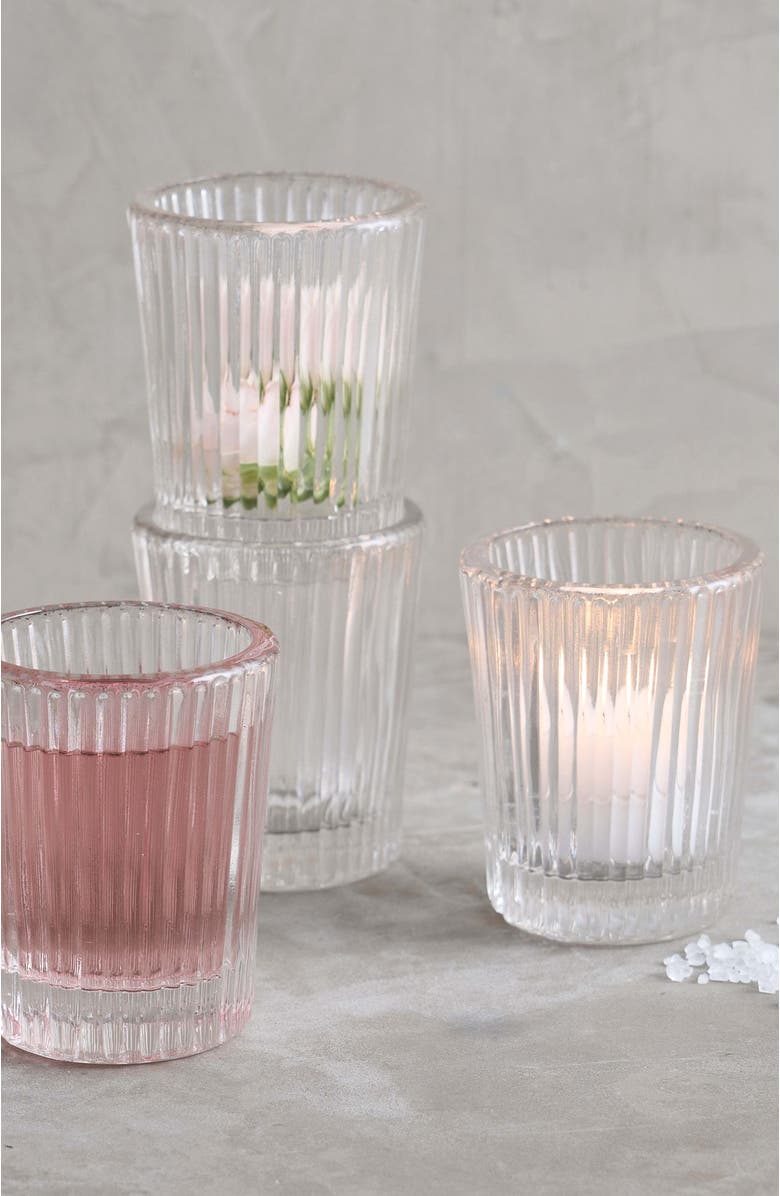 The Collective Home Pressed Clear Juice Glasses - Set of 4, Main, color,