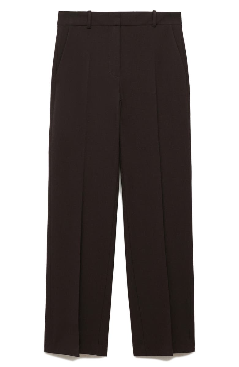 MANGO Straight Leg Suit Trousers, Alternate, color, Chocolate