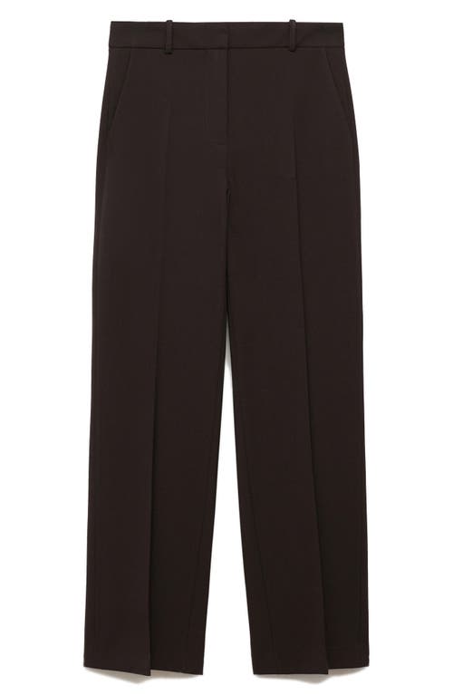 Mango Straight Leg Suit Trousers In Black
