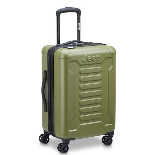 Jeep Jh004c Carry-on 20 Inch Hardside Expandable Luggage With Spinner Wheels In Green
