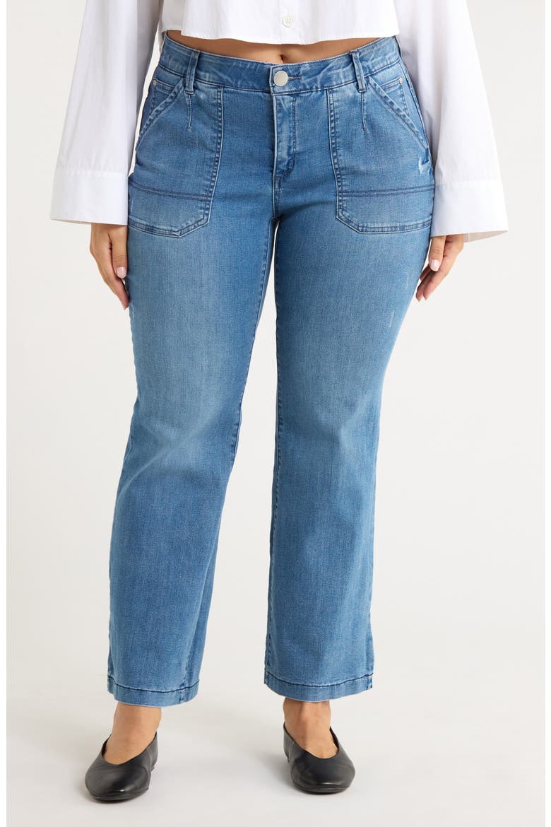 Full Length Wide Leg Jeans, Main, color, BLUE VINTAGE