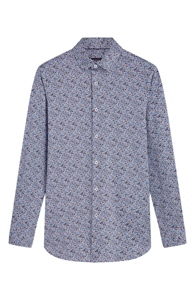 Bugatchi OoohCotton<sup>®</sup> Floral Button-Up Shirt, Alternate, color, 