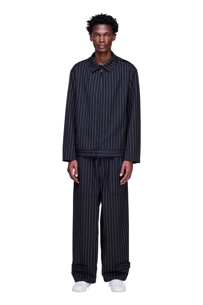 Refined Pinstripe Oversize Wide Leg Drawstring Pants (Men) | Nordstrom
