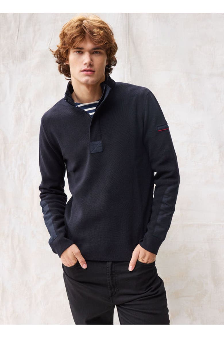 LOUP DE MER II - Quarter Zip Sweater, Main, color, Navy