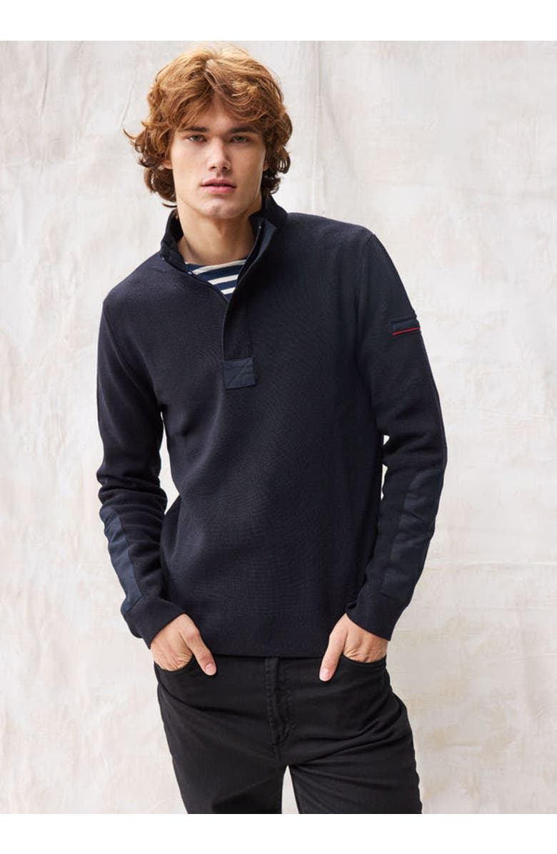 Saint James LOUP DE MER II - Quarter Zip Sweater, Main, color, Navy