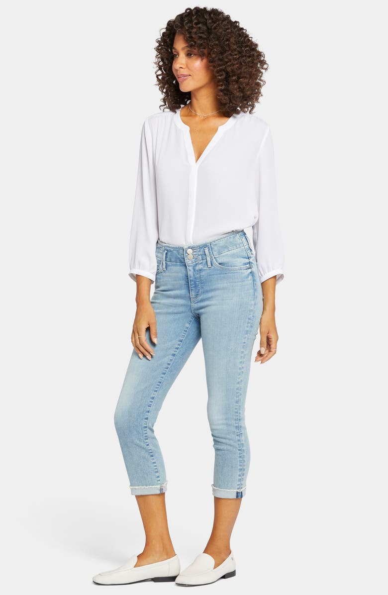 NYDJ Chloe Hollywood Frayed Capri Jeans, Alternate, color, 