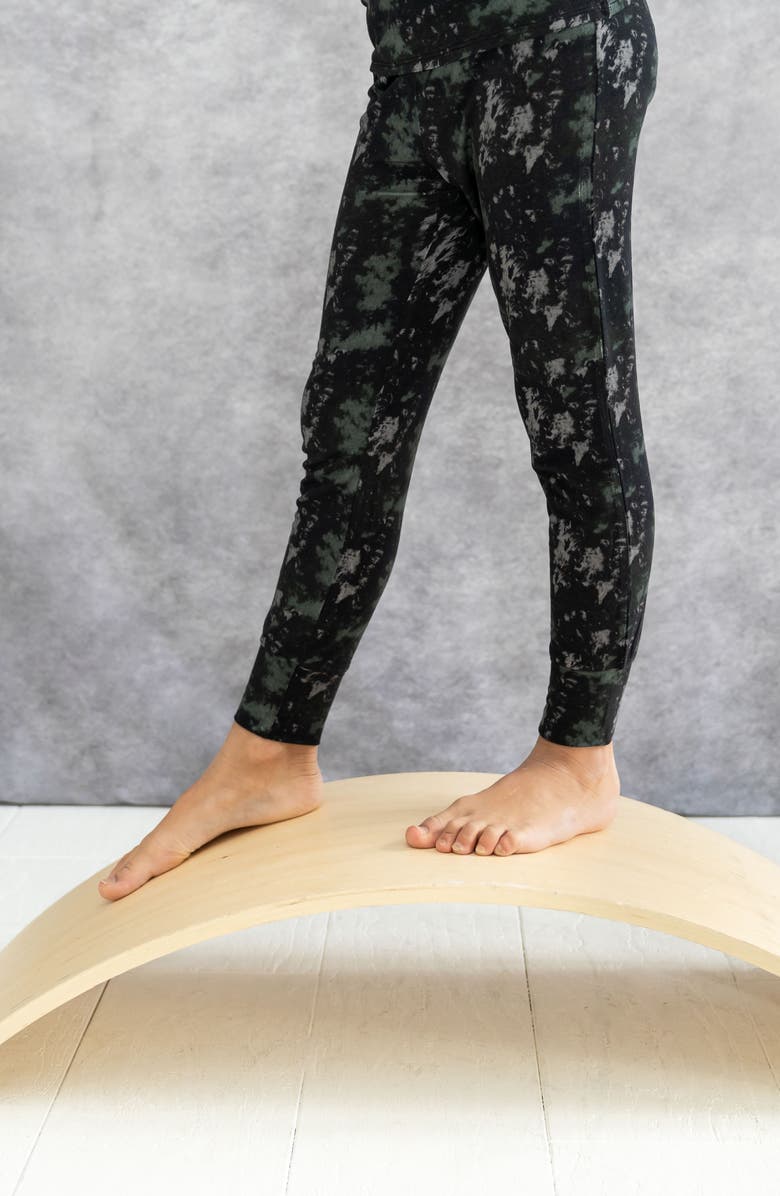 Laree + Co Tie-Dye 2-Piece Pajama Set, Alternate, color, Onyx