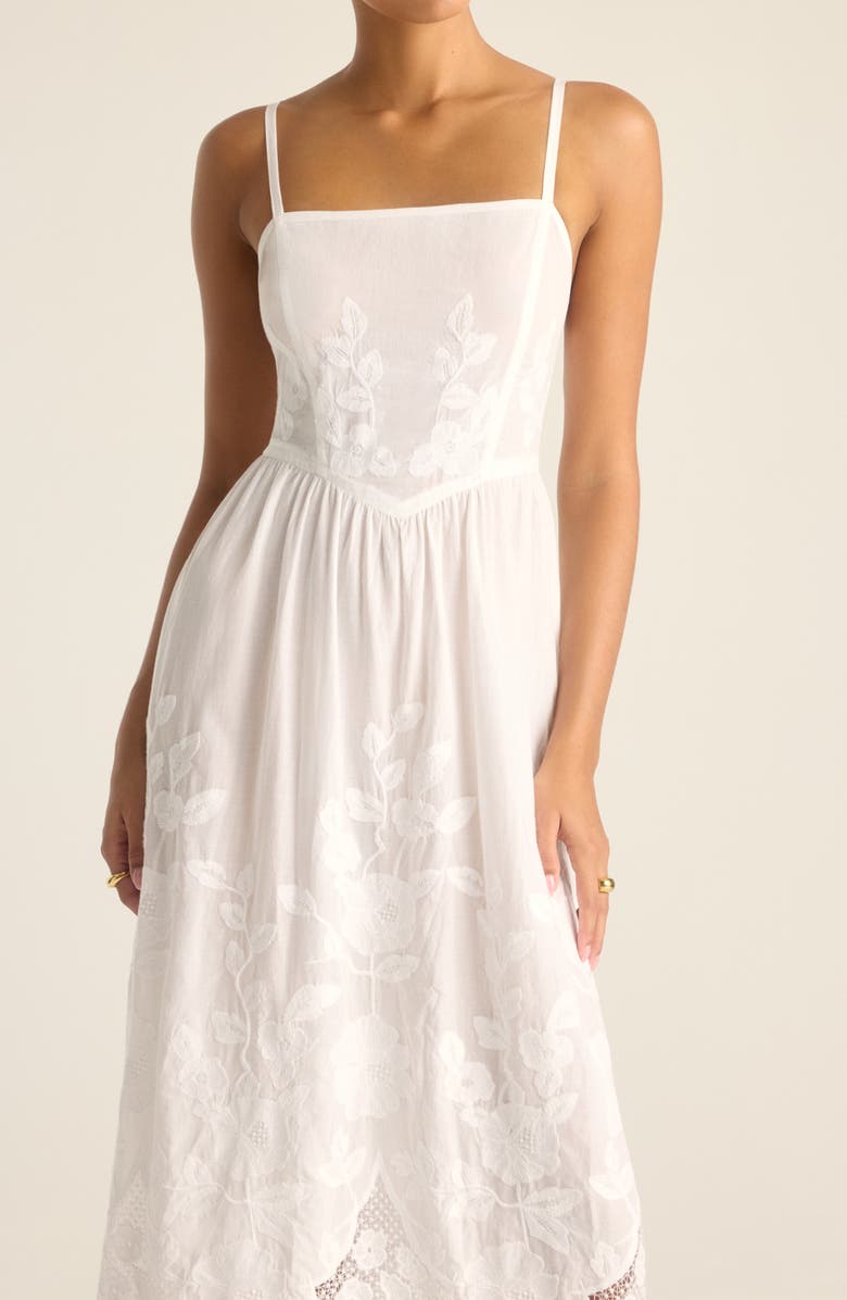 Vitamin A<sup>®</sup> Flora Embroidered Sleeveless Cover-Up Maxi Dress, Alternate, color, White