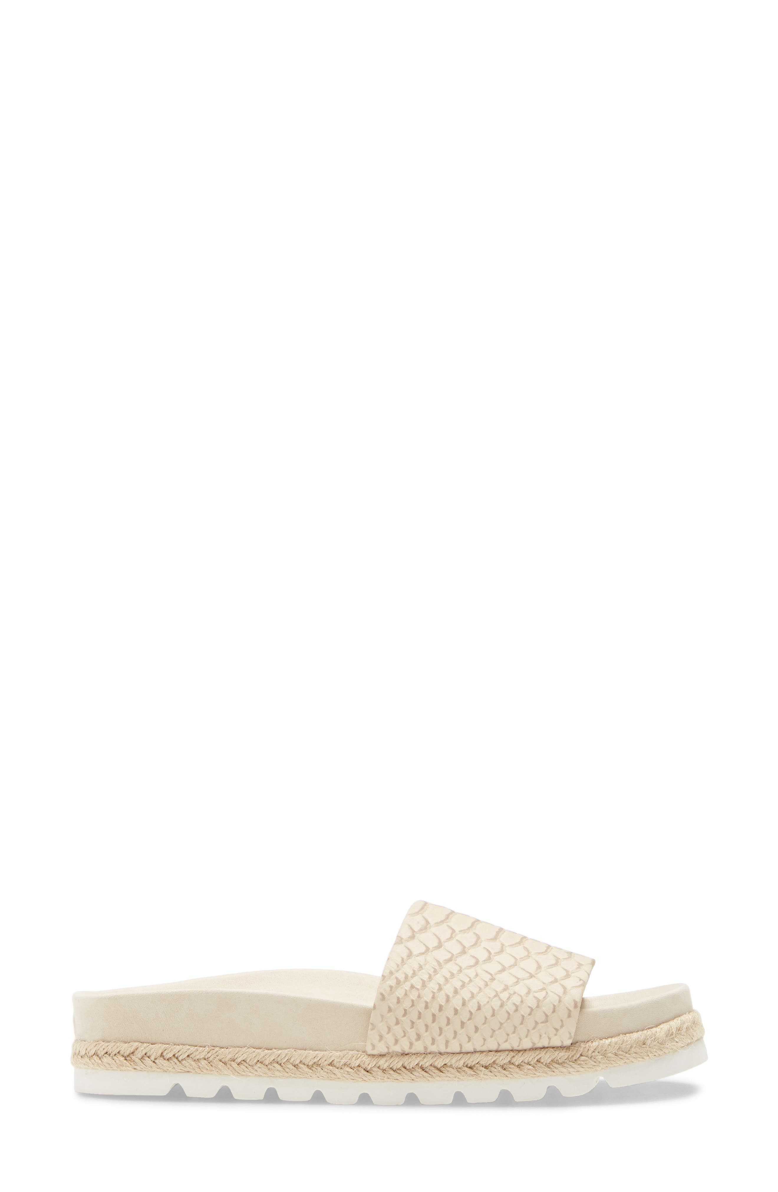 Espadrille Slide Sandal, Alternate, color, OFF WHITE LEATHER