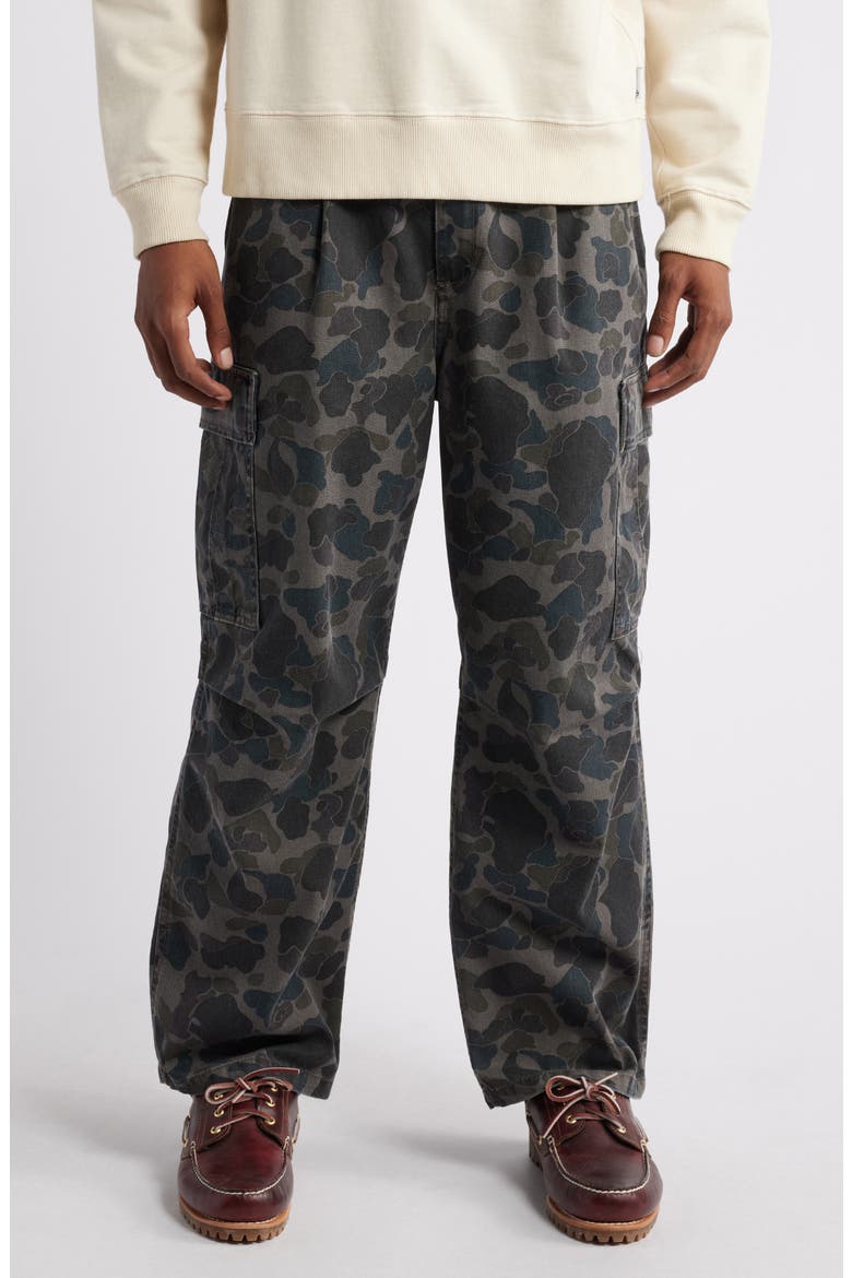 Cole Organic Cotton Twill Cargo Pants, Main, color, CAMO DUCK GREY STONE WASHED