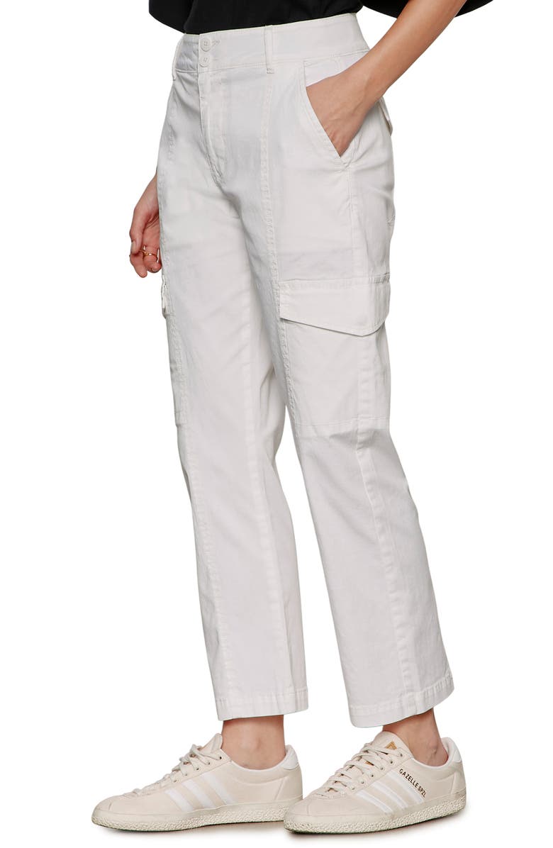 Sanctuary Rebel Ankle Straight Leg Cargo Pants, Alternate, color, Chalk White