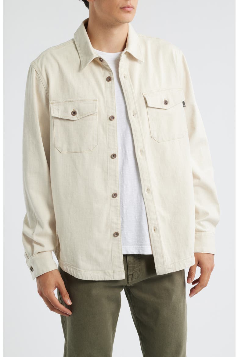 Elias Twill Shirt Jacket, Main, color, NATURAL