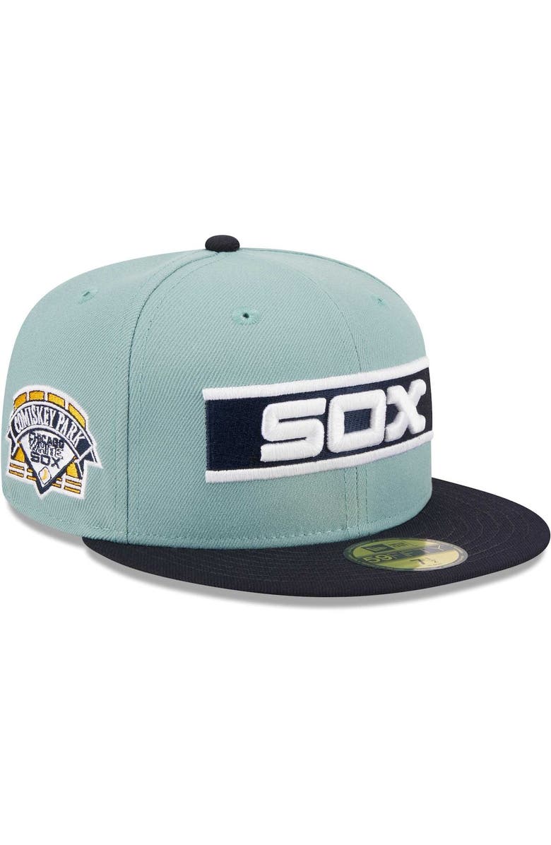 New Era Men's New Era Light Blue/Navy Chicago White Sox Beach Kiss 59FIFTY Fitted Hat, Main, color, 