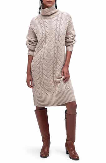 Barbour Woodlane Cable Stitch Long Sleeve Sweater Dress