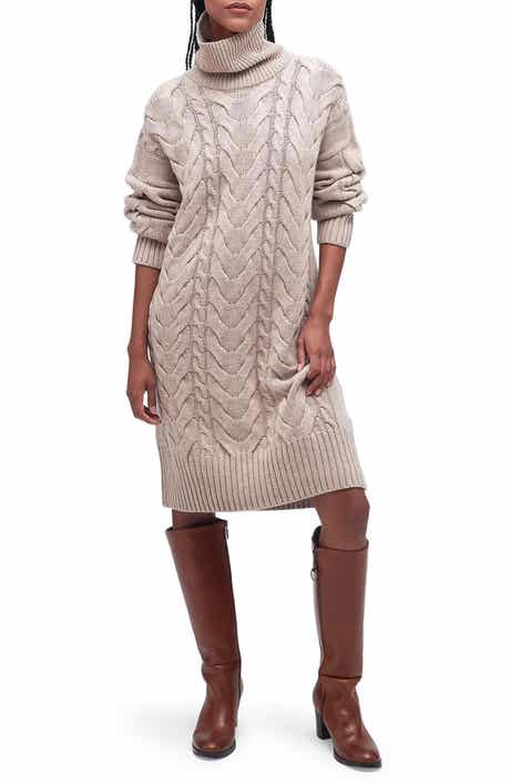 Barbour Woodlane Cable Stitch Long Sleeve Sweater Dress