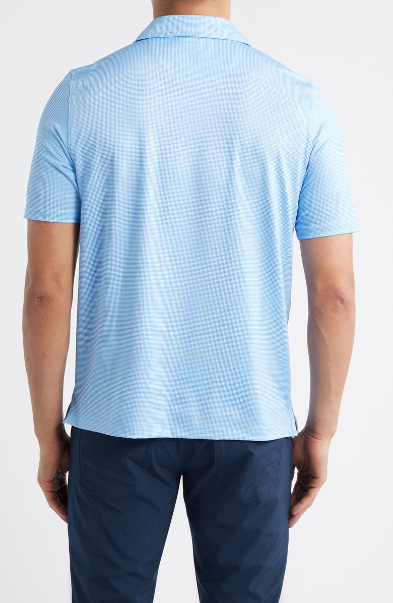 Johnston & Murphy XC+<sup>™</sup> Ace Micropattern Performance Golf Polo, Alternate, color, Light Blue/ White Gingham