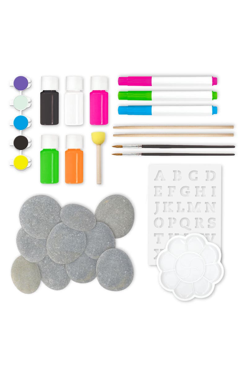 Craft Maker Neon DIY Rock Painting Kit, Alternate, color,