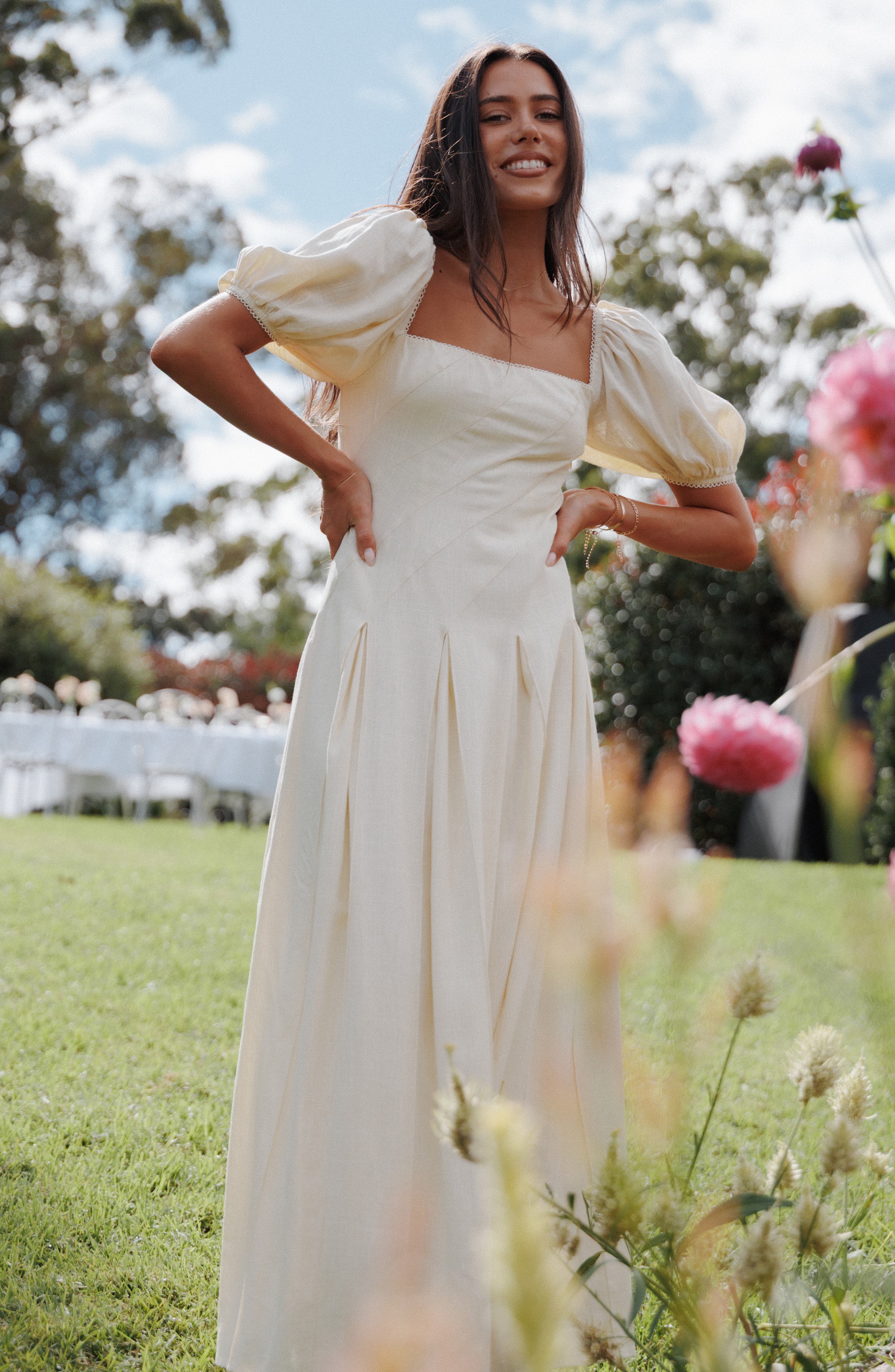 Kinlee Puff Sleeve Maxi Dress - image 2