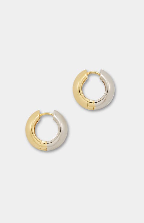 Reversible Hinged Huggie Earrings