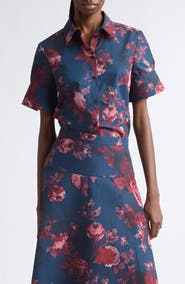 Erdem Floral Organic Cotton Poplin Shirt