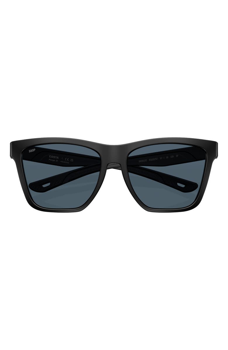 Costa Del Mar Panga II 57mm Sunglasses, Alternate, color, Matte Black / Gray