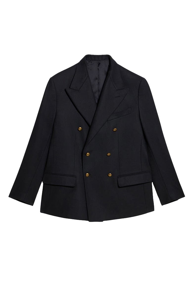 Double-Breasted Concord Wool Jacket, Main, color, BLUE