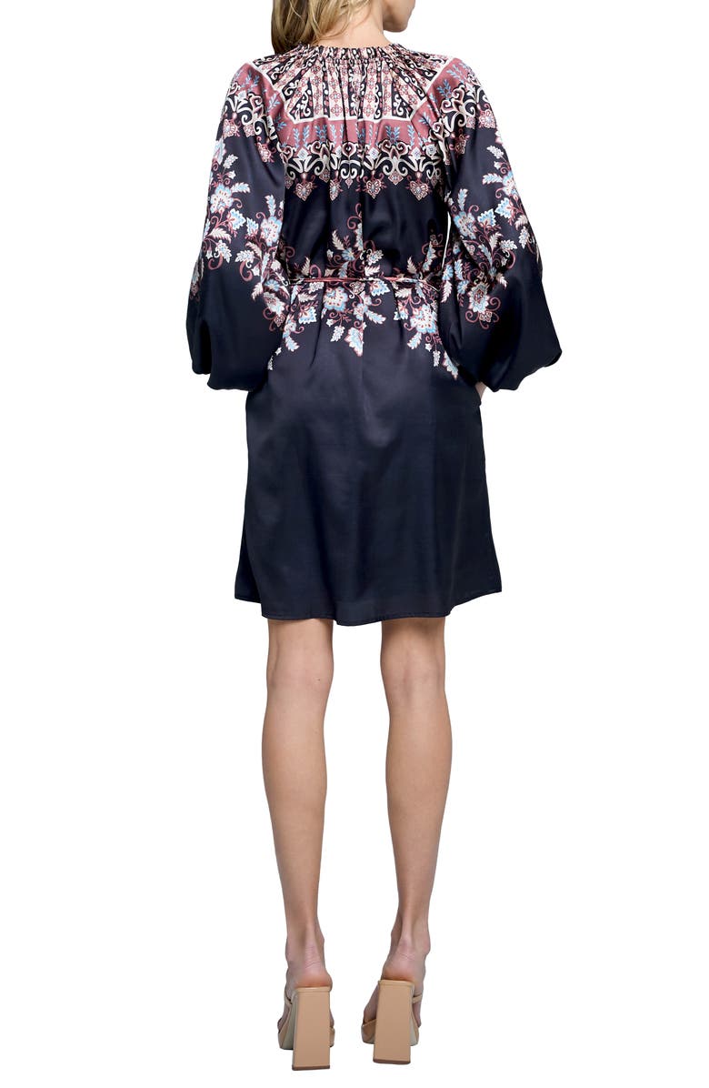 CIEBON Liana Placed Paisley Long Sleeve, Alternate, color, Black/ Brown