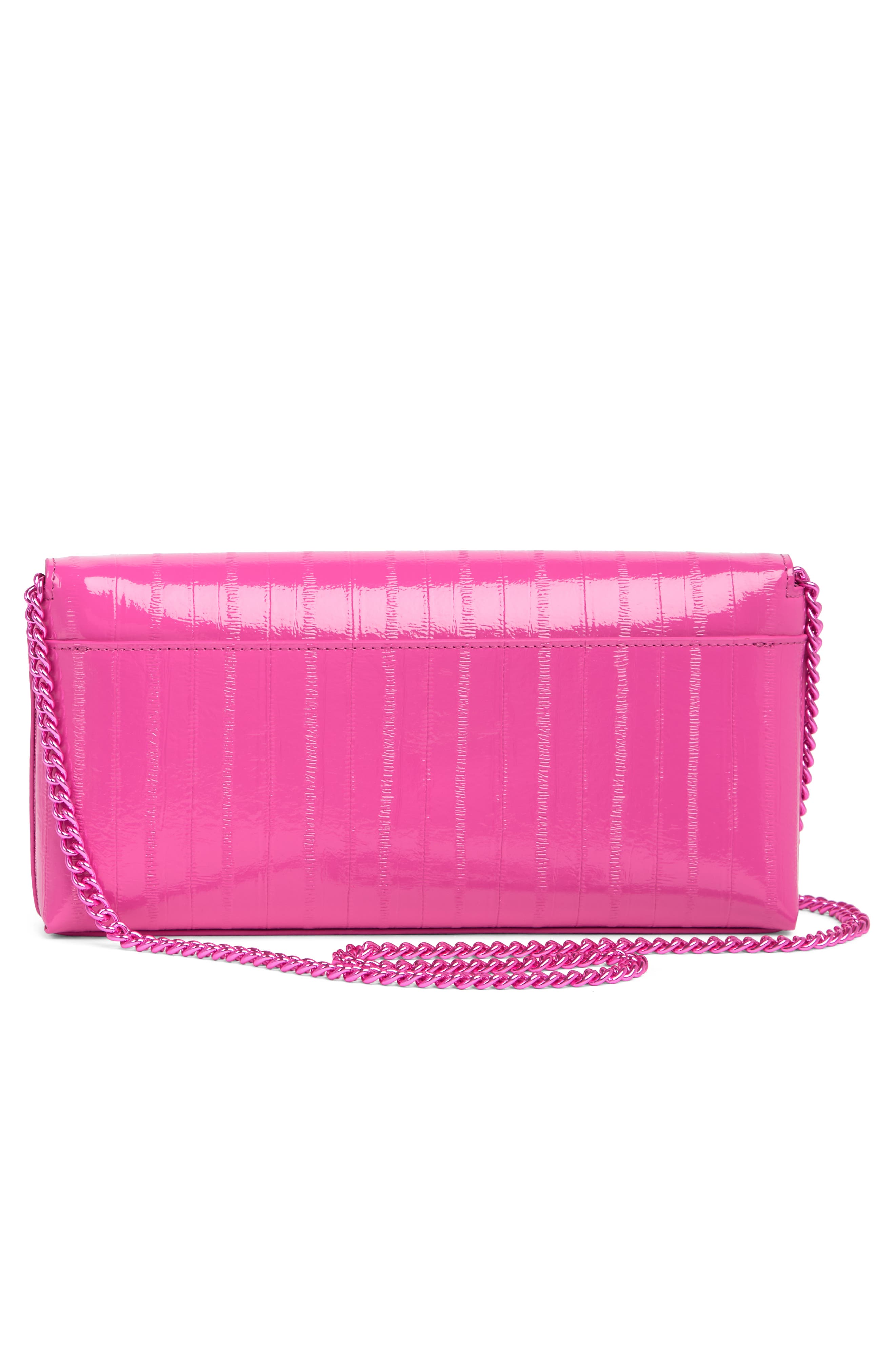 Kurt Geiger London Shoreditch Leather Envelope Clutch, Alternate, color, 