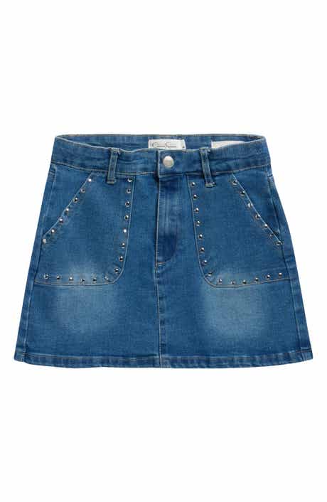 Jessica Simpson Kids' Rhinestone Denim Skirt