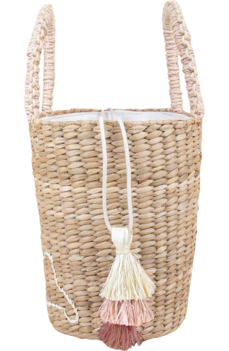 LIKHA Bunny Embroidered Tote Bag, Alternate, color, Natural