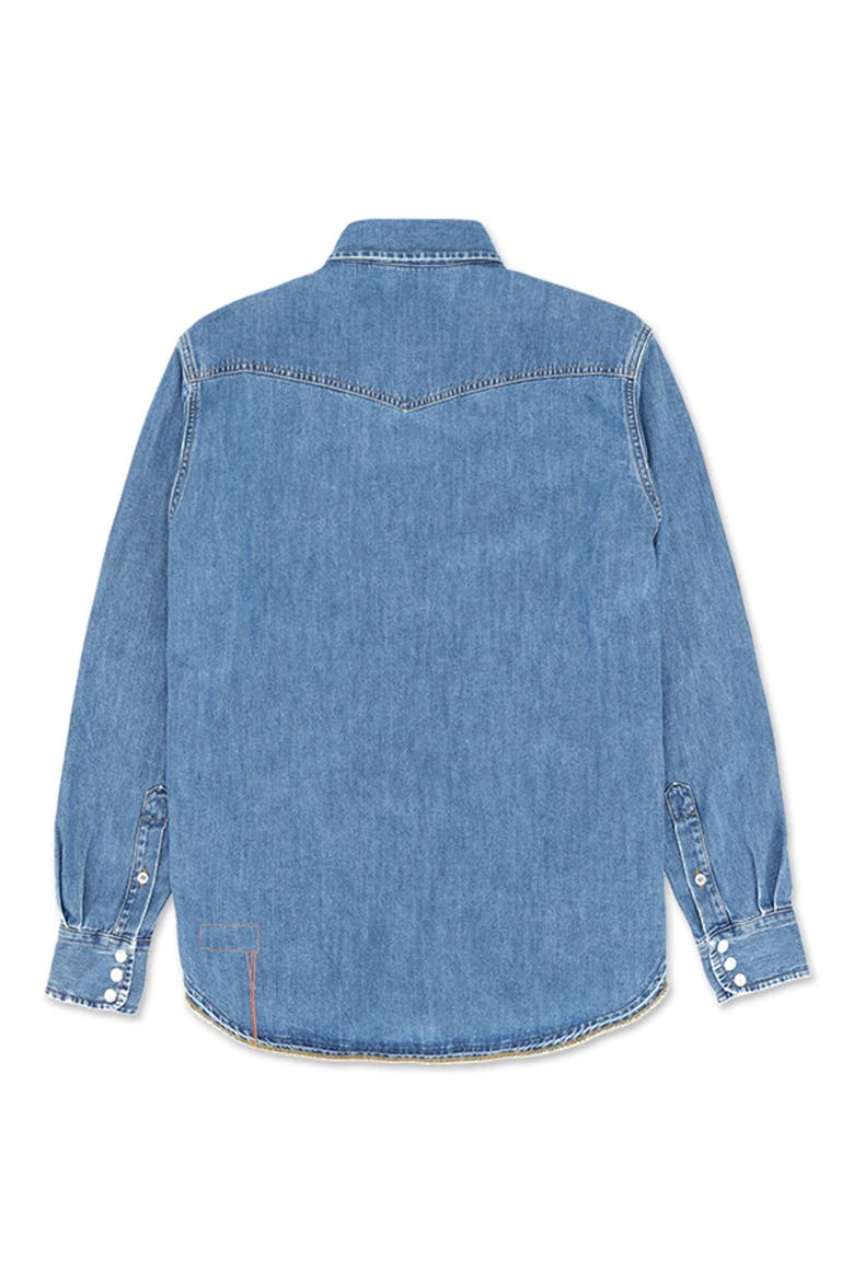 Pasadena Denim Shirt, Alternate, color, Bleach Wash