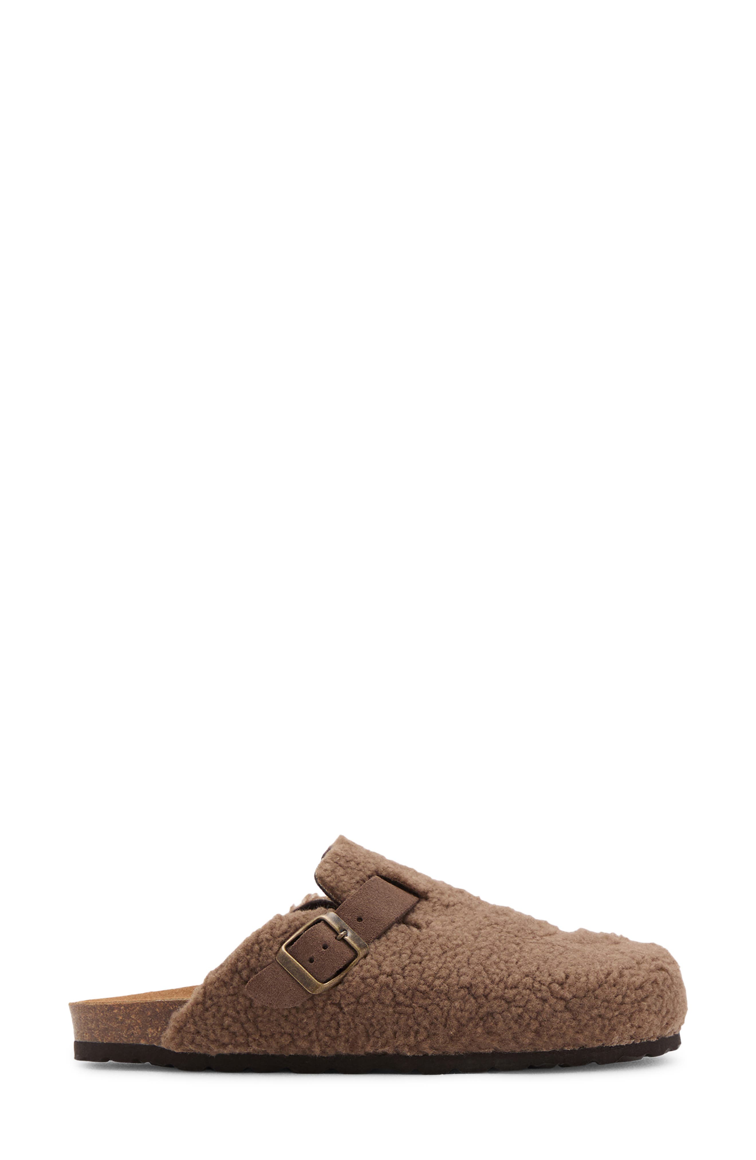 MANGO TEEN Faux Shearling Clog, Alternate, color, Brown