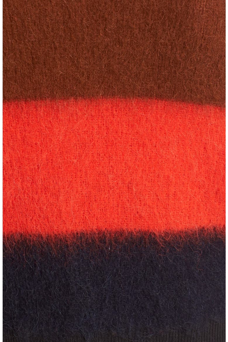 'Petra' Stripe Sweater, Alternate, color, FIERY RED