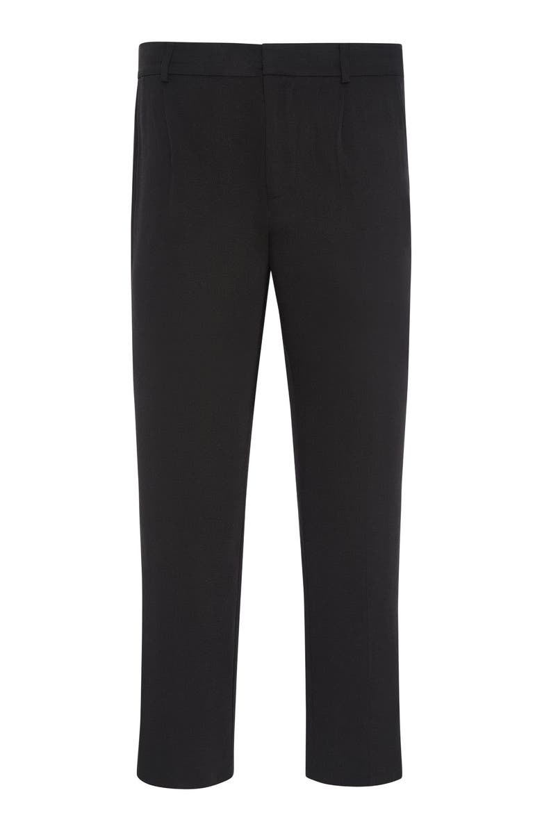 Onia Pleated Lyocell Trousers, Alternate, color, Black