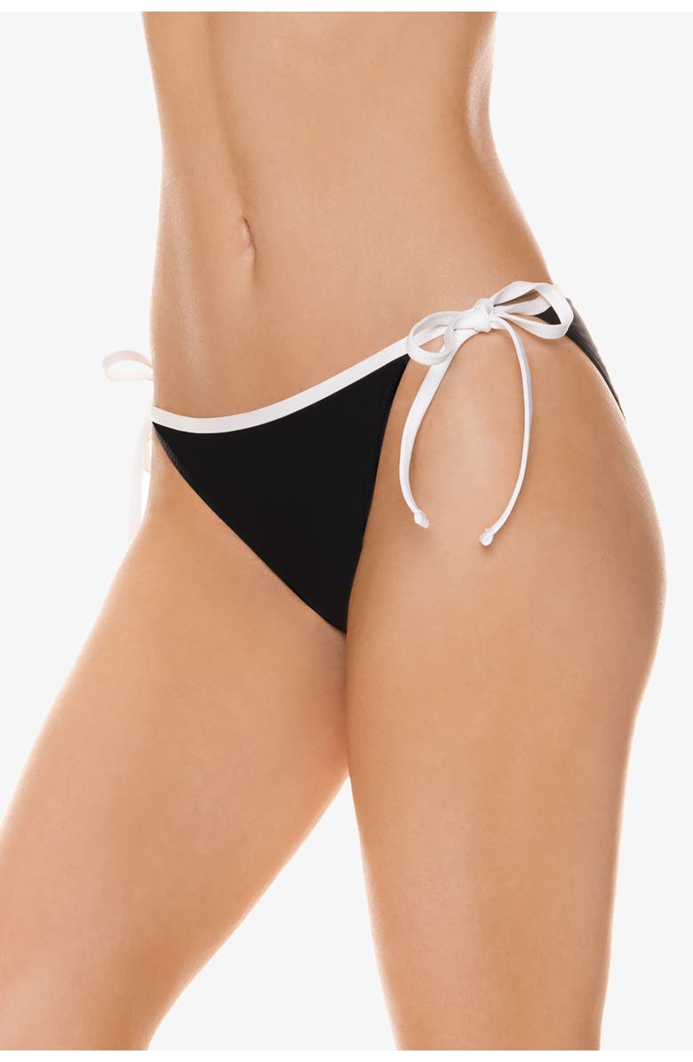 HELEN JON String Bottom With Binding, Alternate, color, Black White