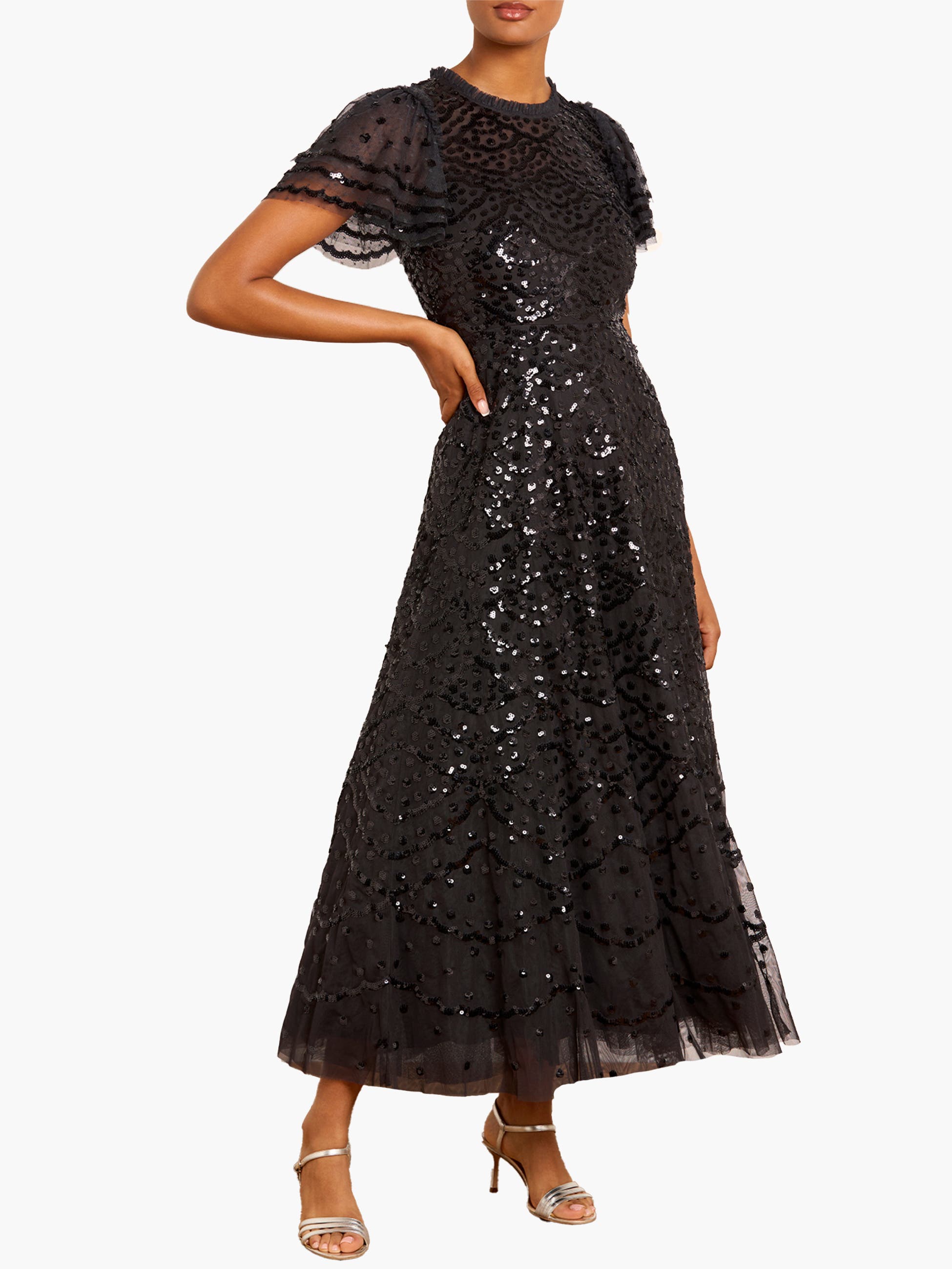 Deco Dot Ankle Gown