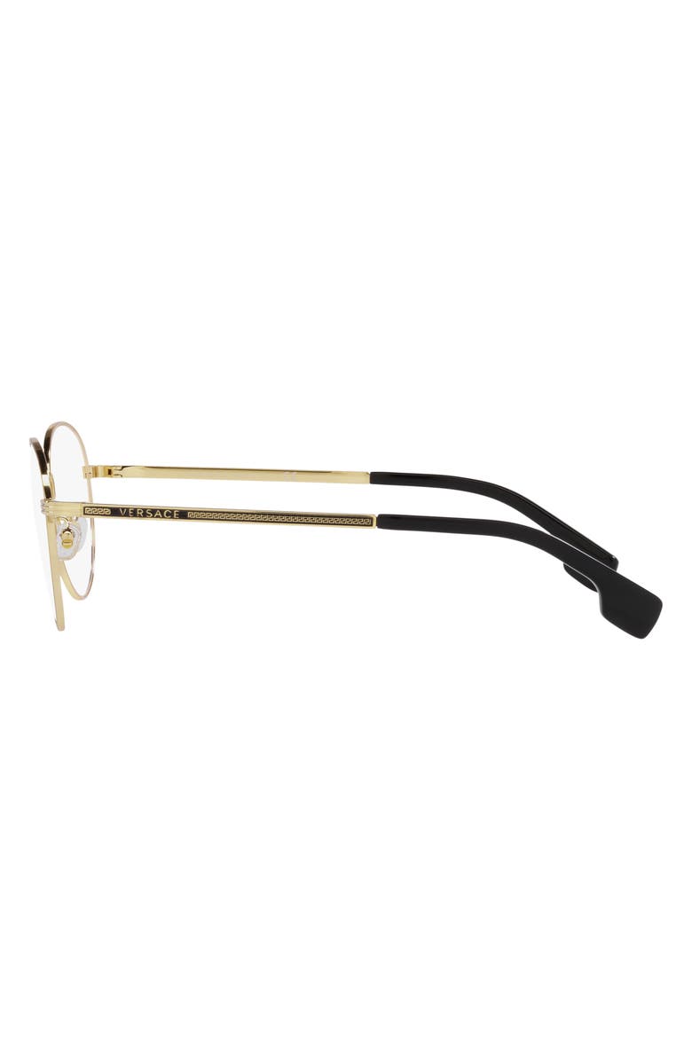 Versace 53mm Round Optical Glasses, Alternate, color, Gold
