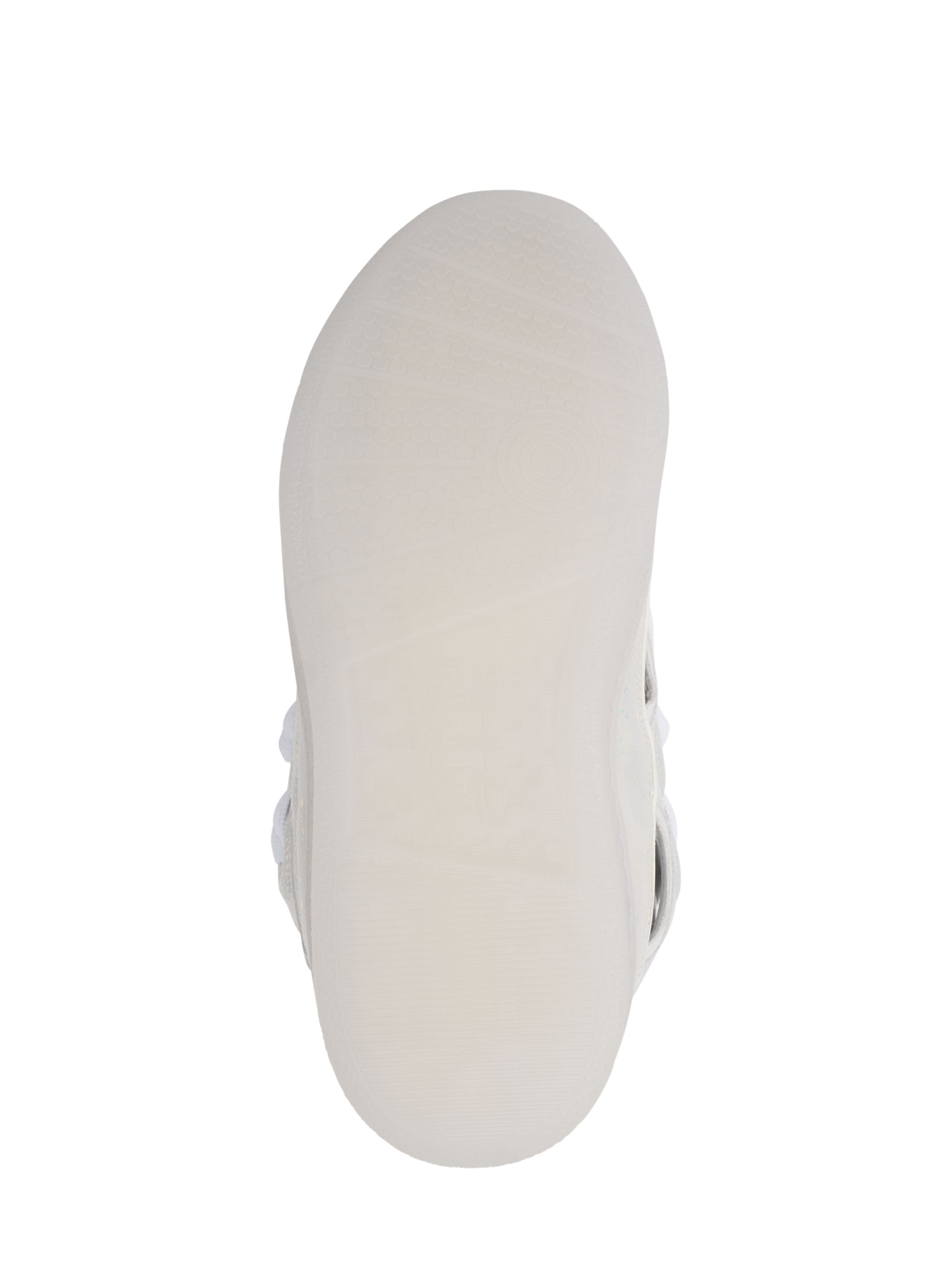 Lanvin Leather Curb Sneakers With Glitter Effect, Alternate, color, 