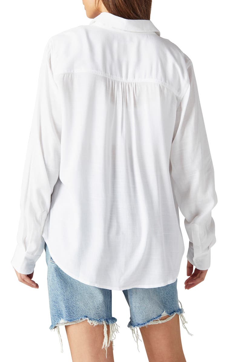 Lucky Brand The Boyfriend Button-Up Shirt, Alternate, color, 
