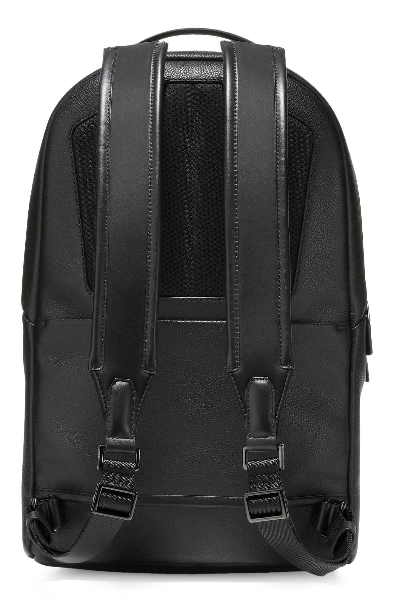 Cole Haan Triboro Leather Backpack, Alternate, color, Black