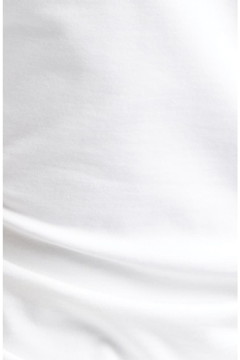 Ruched Stretch Pima Cotton Top, Alternate, color, WHITE