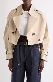 Givenchy Crop Cotton Trench Coat