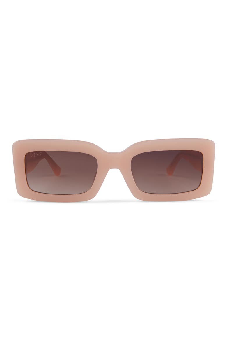 Indy 51mm Gradient Rectangular Sunglasses, Main, color, BROWN GRADIENT