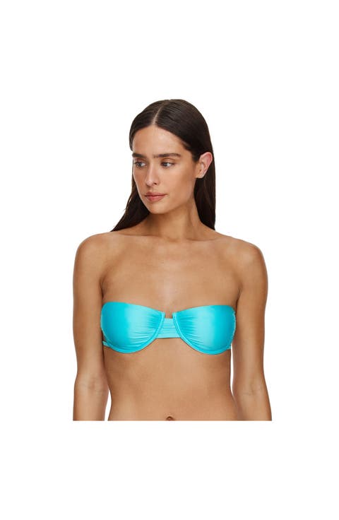 Satin Touch Underwire Bandeau Bikini Top