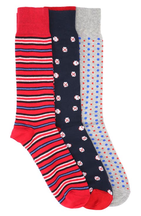 Cotton Blend Crew Socks - Pack of 3