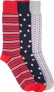 Lorenzo Uomo Cotton Blend Crew Socks - Pack of 3